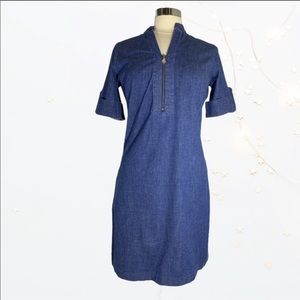 Anne Klein Denim Shirt Dress 